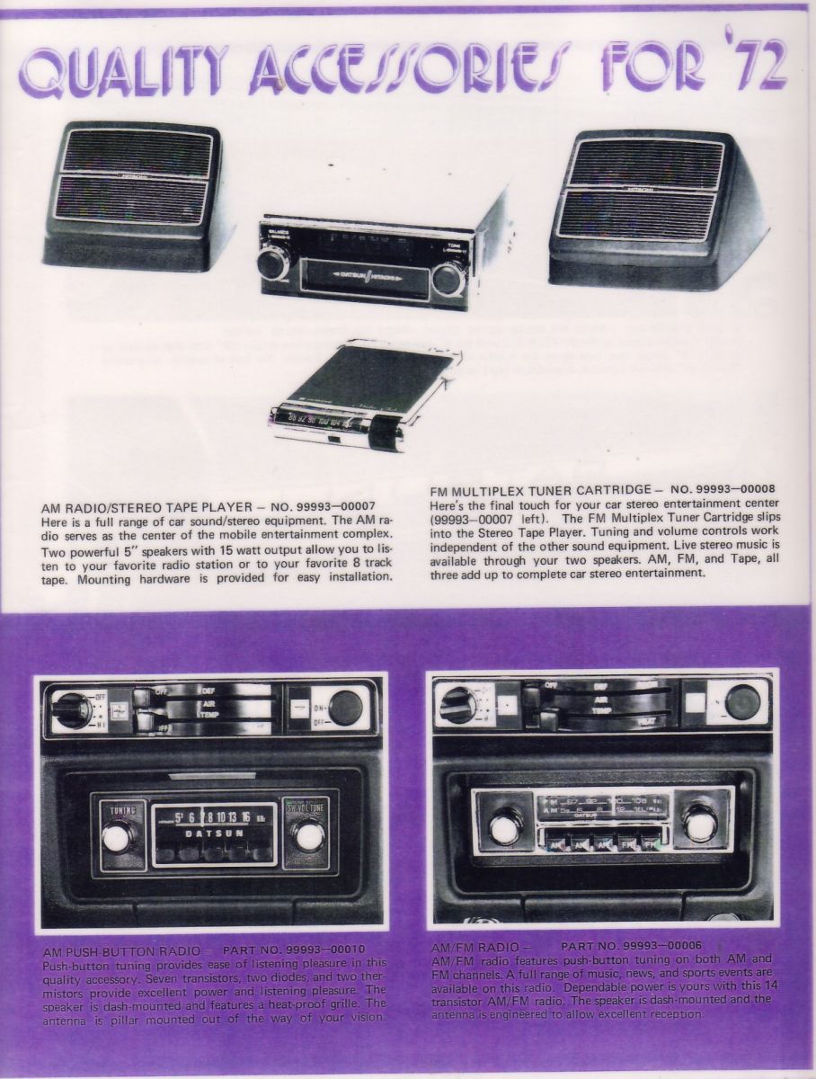 Datsun 510 Accessories for '72 (3 of 6)