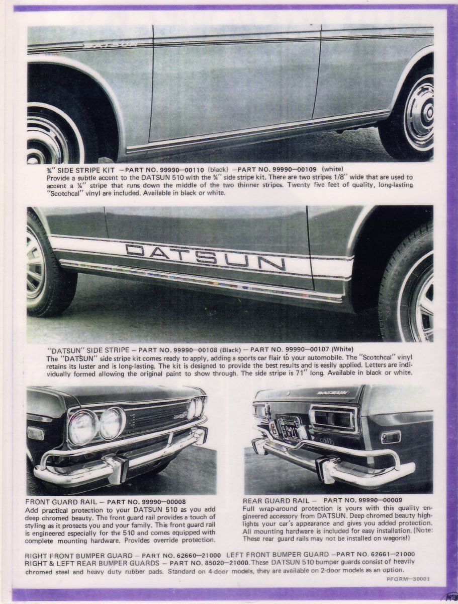 Datsun 510 Accessories for '72 (6 of 6)