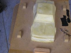 This is the" buck"  (mold) for the 510 R/C car bodies