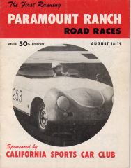 Program- 1st Running of Paramount Ranch Road Races