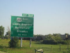 Montana Exit # 510  Little Bighorn Battlefield