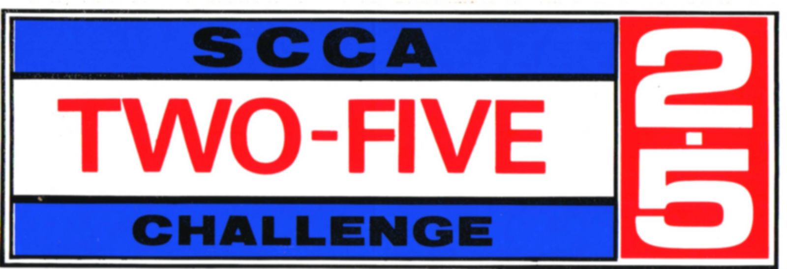 Original SCCA 2.5 Challenge window sticker