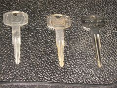 2 Original factory Keys with Key Numbers 1 Key Works All Locks