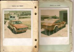 Datsun 1200 racecar, 1973 logbook photos