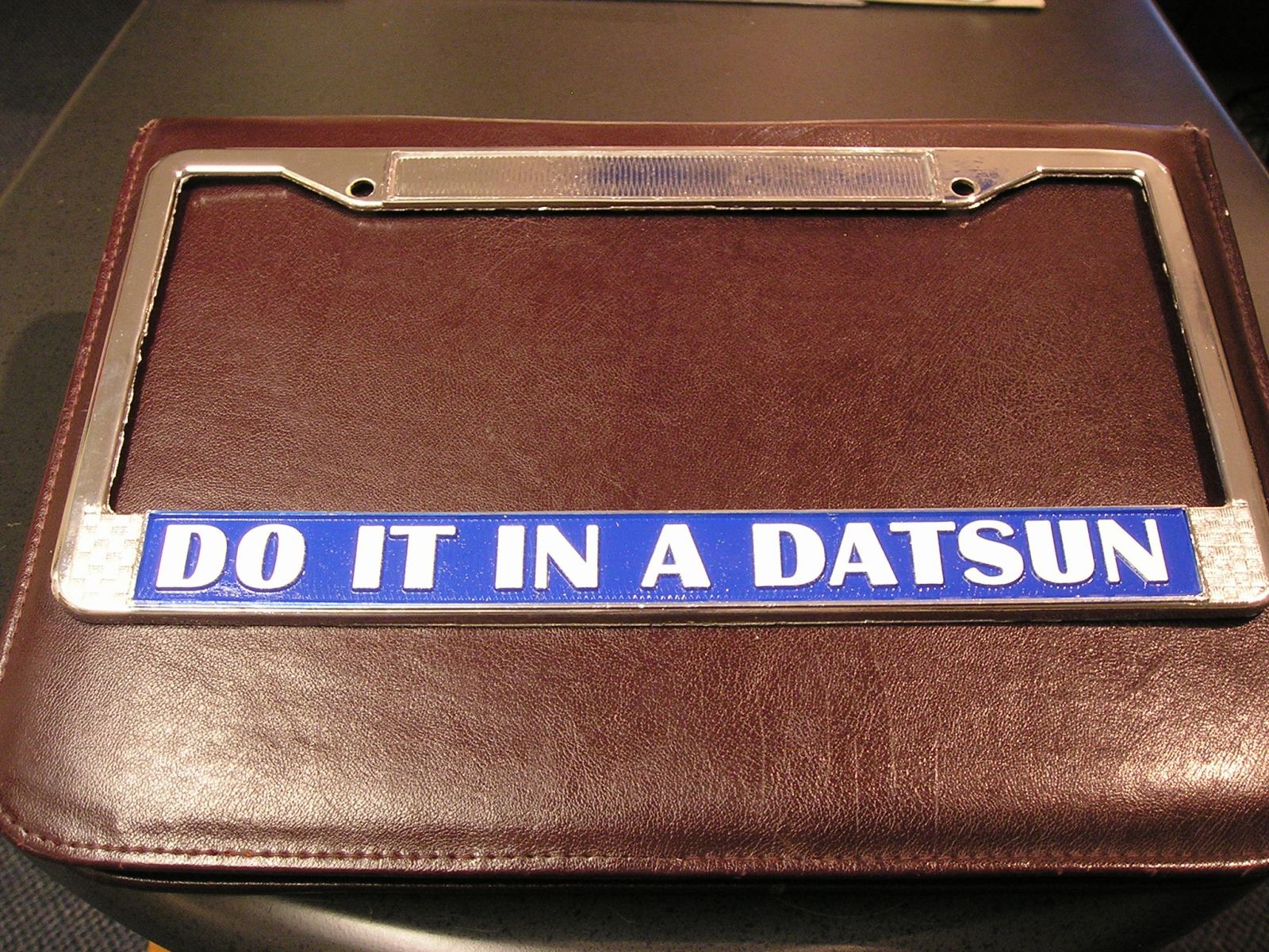 Do it in a DATSUN License Plate Frames