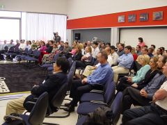 Attentive audience for Mr. K's visit to Mazdaspeed
