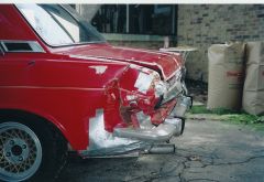 EC (red 1969 2-door) collision damage