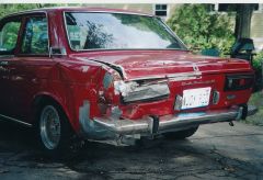 EC (red 1969 2 door) post-accident
