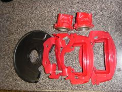 Red brakes for red 4 door daily driver
