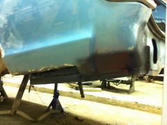 Patch welded in - bottom of rear quarter - drivers side