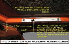 Low Profile Hood Support Install Data