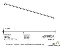 Datsun 510 Wagon: Spare Tire Access Rod Construction Data